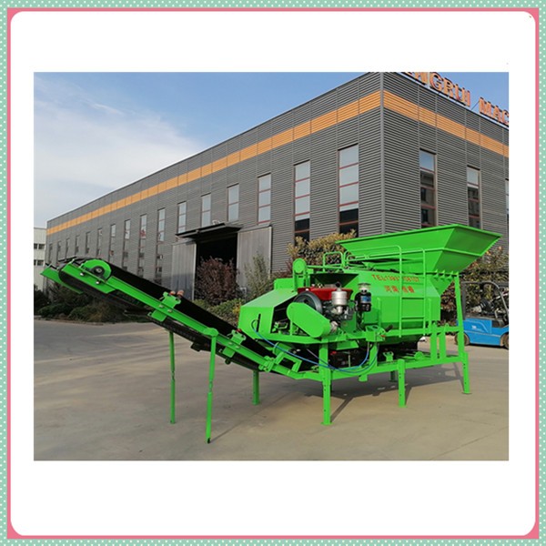 噴播機的得力助手恒睿碎土篩分機