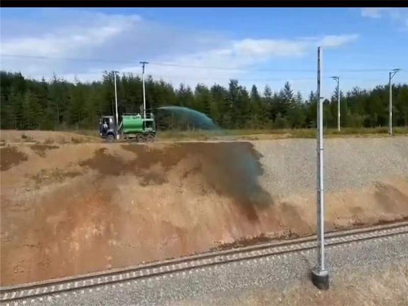 恒睿纖維噴播機施工現場